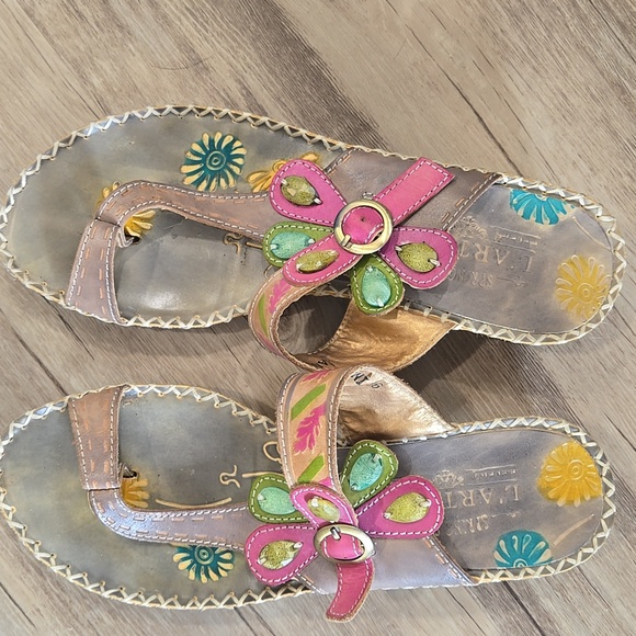 L'Artiste Spring Step Santorini Size 6 Leather Womens Sandals - Picture 1 of 4